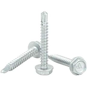 #6 × 1 بوصة براغي ذات رأس غسالة سداسية الحفر ذاتي الحفر، 410 من الفولاذ المقاوم للصدأ، خيط كامل، الكمية 100 بواسطة مثبتات الجسر in Kuwait