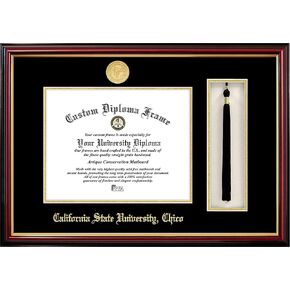 Campus Images NCAA Cal State Chico Wildcats Tassel Box and Diploma Frame