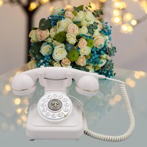 Audio Guest Book Wedding Phone, Wedding Guest Book, Vintage Telephone Sound Guestbook Function Decorative Retro Landline for Home Wedding Party