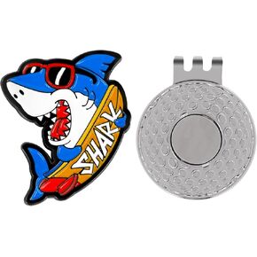 2thpart Shark Golf Ball Marker with Magnetic Hat Clip, Funny Golf Gifts for Men Women, Golf Accessories