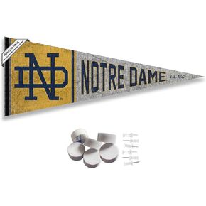 College Flags & Banners Co. Irish Retro Throwback Vintage Pennant Flag and Wall Tack Mount Pads