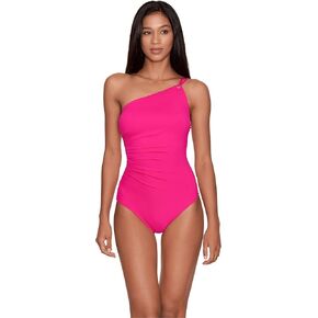 Lauren Ralph Lauren Beach Club Solids Double Strap One Shoulder One-Piece