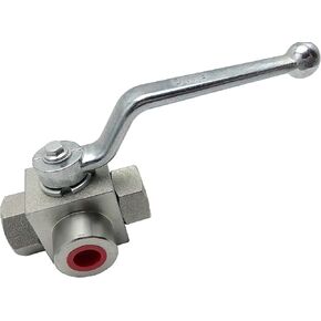 Hydraulic High Pressure Shut-Off Ball Valve 3 Way 1/2 Inch NPT 7250 PSI KHB Hydraulic Valve