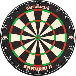 Mission Darts DB023 Samurai II | Professional Competition Standard Dartboard with Ultra Thin Wire Construction and Non Fade Colours