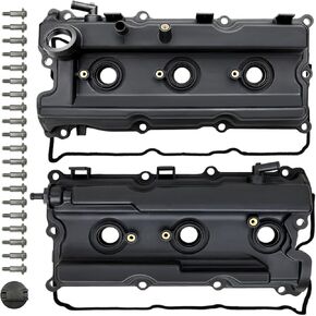 MITZONE Upgrade Aluminum Valve Cover Compatible with 2005-2019 Frontier 05-15 Xterra 05-12 Pathfinder NV1500 2500 3500 4.0L V6 Replacement # 13264-EA210, 13264-EA200 Silver