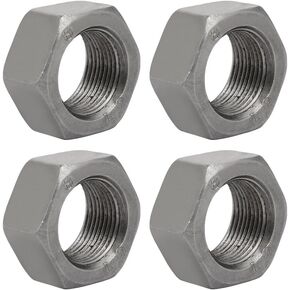 uxcell 4pcs M22 x 1.5mm Pitch Metric Fine Thread Carbon Steel Left Hand Hex Nuts