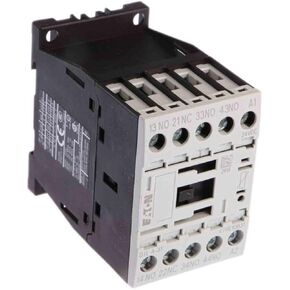 Eaton XTRE10B31TD 4 pole, 10 AMP relay with 3 N.O. and 1 N.C. contacts and a 24 volt DC coi
