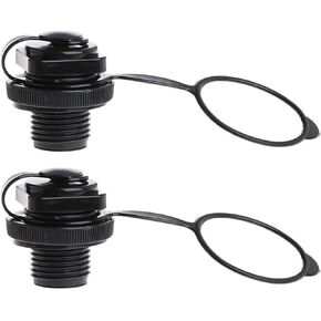 BWESOO 2Pcs Black Air Valve Inflatable Kayak Screw Air Valve Spiral Air Plugs Replacement Raft Canoe Airbed PVC Boat Gloves Drysuits Kayaking Water Sports