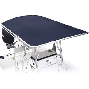 T top Replacement Canvas for Center Console Boat, Waterproof Heavy Duty 900D Oxford with Drawstring and Organizer Bag Navy Blue (109" x 72")