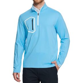 M MAELREG Quarter Zip Pullover Men Moisture Wicking Fleece lined Dry Fit Mock Neck Golf 1/4 Zip Pullover Mens Sweatshirt