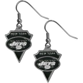 NFL Siskiyou Sports Womens New York Jets Classic Dangle Earrings One Size Team Color