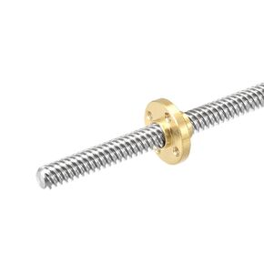 DMiotech 400mm Fully Thread Rod T8x2mm Lead Screw with Brass Nut Kit for 3D Printer, CNC Machine
