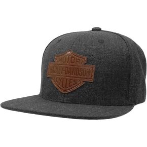 Harley-Davidson Men's Bar & Shield Patch Snapback Baseball Cap - Heather Gray