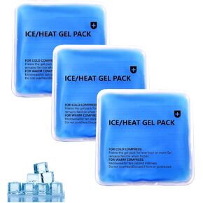 Gel Ice PackReusable Hot and Cold Gel Ice Packs for Injuries - Cold Compress, Ice Pack, Gel Ice Packs, Cold Pack, Gel Ice Pack Cold Compress for Pain Relief （3pcs）