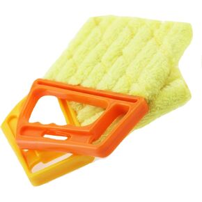2 Pcs Blind Cleaner Washable Window Dusting Cleaner Tool Mini Blind Duster Brush Dust Clean Venetian Blind Brush Window Air Conditioner Duster Dirt with 7 Slat Handheld Household Kitchen Cleaning