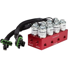 Ridetech 31934001 RidePRO 4-way Solenoid/Air Valve Block used to Inflate and Deflate Air Spring Suspension Systems