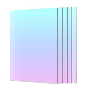 "5x7" Iridescent Acrylic Sheets - 1/8" Thick, 5 Pack | Colored Acrylic Sheets for Crafts, Laser Cutting, and Art Projects | Multi-Color Transparent Panels