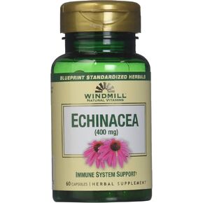 Windmill Echinacea 400mg Capsules, 60 Count (Pack of 1)