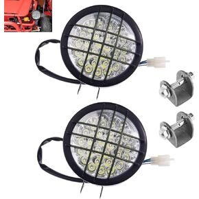 PRO BAT 12V LED Front Head Light Lamp for 110cc 125cc 150cc 200cc 250cc TaoTao Coolster Roketa Yamoto Vitacci JCL Peace Apollo Sej BULL KXD Sunl Kandi ATV Quad 4 Wheeler Go Kart