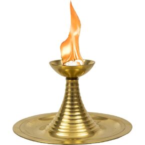 Kapoor | Karpoor Aarti Stand Burner Brass Karpuram Arathi | Arthi | Arti | Arathi | Camphor Stand for Dhoop Puja Camphor Dani Holder for Mandir Home & Office Decoration - Temple Kapoor stand