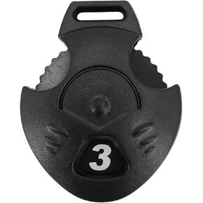 Black Oval Golf Club Head Covers, Large Number Tags, Interchangeable, Wear Resistant, Lightweight, for Fairway Clubs, Drivers