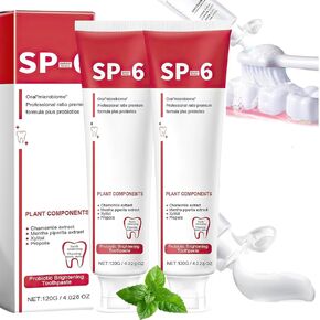 2PCS Sp-6 Ultra Whitening Toothpaste, Sp-6 Probiotic Toothpaste, sp-6 Ultra Whitening, Probiotic Brightening Toothpaste,Deep Cleaning Care Toothpaste,Remove Tooth Stains