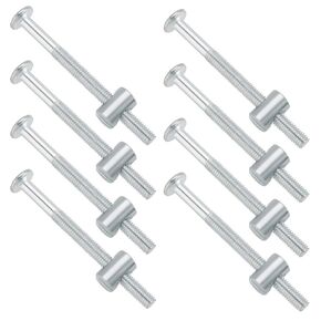 48PCS M6 x 75mm Bolts M6 x 15mm Barrel Nuts Dowel Replacement Kits Zinc Plated Hex Socket Head Screws Bolts Barrel Nuts Kit for Bed Furniture(24pcs M6 x 75mm Bolts/24pcs M6 x 15mm Nuts)