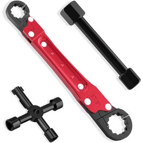 Plumbing Tools, Angle Stop Wrench Angle-On Wrench kit, plumbers wrench Angle Stop Removal Tool for professional plumber Installing New Compression Angle Stop and Removing Compression Ring