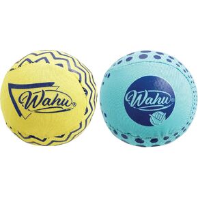 Wahu Super Grip 100% Waterproof Skimball Set, Pack of 2 Water Skipping Balls for Pool and Beach, Skips Over 150' on Water, Blue/Yellow