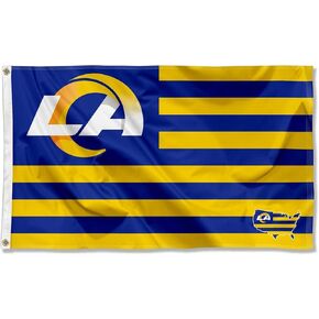 WinCraft Los Angeles Rams USA American Nation Stripes 3x5 Grommet Flag