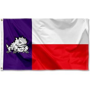 College Flags & Banners Co. TCU Horned Frogs Texas State Flag