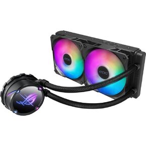 مبرد سائل لوحدة المعالجة المركزية ROG Strix LC III 360 ARGB الكل في واحد مع كتلة مياه قابلة للدوران 360 درجة، ومضخة Asetek الجديدة Gen7 v2، ومراوح ROG ARGB المتميزة، وأكثر من 10 تأثيرات إضاءة Aura مخصصة