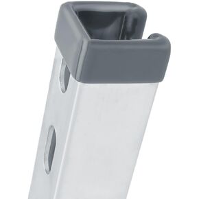 1-5/8’’ Square Rubber Open End Safety Caps for Strut Channel, Metal Tubing, Fences End Cover Protection, Gray Vinyl Flexible Frame Protectors 50 Pack