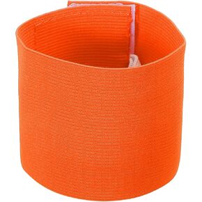 PATIKIL 9.4x2.5 Soccer Captain C Armband, Nylon Unisex Elastic Arm Band Adjustable for Youth Adult Team Training, Orange