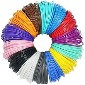 VILLCASE Desktop Accessories 3D Printers 3D Pen PLA Filament Refills, 1.75mm, 3D Printer Filament Refill Sample for All 1.75mm 3D Printer and 3D Pen (10 Meters) Impresora 3D Kids Tools