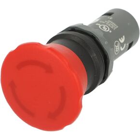 1SFA619550R1071 | CE4T-10R-11 | ABB COMPACT EMERGENCY STOP, TWIST RELEASE, MUSHROOM 40MM, RED, NON-ILLUMINATED, 1NO+1NCM
