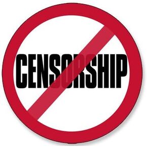 Round NO Censorship Sticker (First Amendment Free Speech Vinyl Decal for car or Laptop (3 inch)