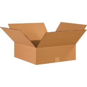 PARTNERS BRAND 17 x 17 x 6 Corrugated Cardboard Boxes, Flat 17"L x 17"W x 6"H, Pack of 20 | Shipping, Packaging, Moving, Storage Box for Home or Business, Strong Wholesale Bulk Boxes
