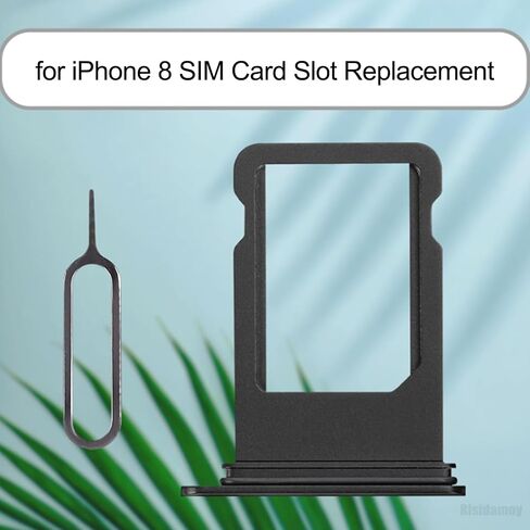 5 Color SIM Card Tray Holder Slot Replacement for iPhone 8 (Red/Gold/Space Gray/Silver/Black) for iPhone SE 2020 2nd Gen with Waterproof Rubber Seal Ring and Eject Pin (Single Sim Version) in Saudi Arabia