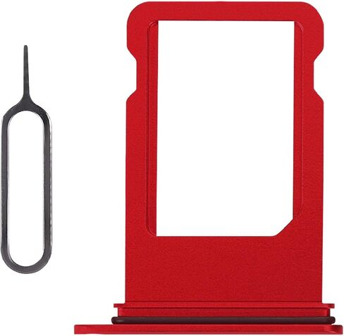 5 Color SIM Card Tray Holder Slot Replacement for iPhone 8 (Red/Gold/Space Gray/Silver/Black) for iPhone SE 2020 2nd Gen with Waterproof Rubber Seal Ring and Eject Pin (Single Sim Version) in Saudi Arabia