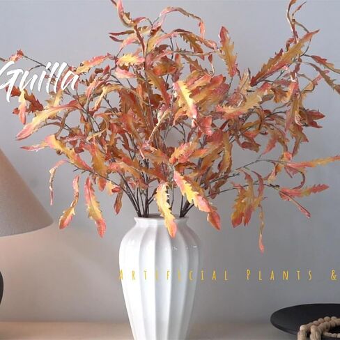 Melorca&Guilla Fall Stems,6Pcs 39inch Fall Eucalyptus Stems for Vase,Fall Faux Branches Fall Leaves Stems Artificial Branches for Christmas Home Autumn Thanksgiving Décor (6, Color Fall) in Saudi Arabia