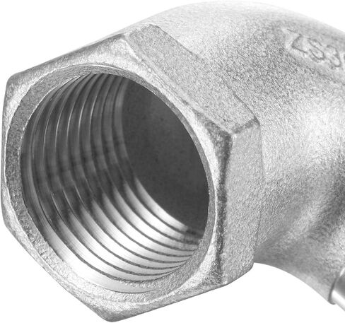 uxcell 304 Stainless Steel Hose Barb Fitting Elbow, 15mm Barbed x 1/2" NPT Female Pipe Connector Adapter for Water Fuel Air in Saudi Arabia