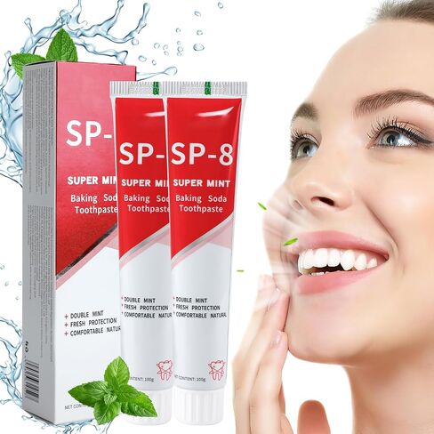 2PCS SP-8 Ultra Whitening Toothpaste,SP-8 Toothpaste,SP 8 Probiotic Toothpaste, Sp8 Probiotic Brightening Toothpaste, Sp-8 Toothpaste Fresh Breath, Deep Cleaning Care Toothpaste in Saudi Arabia