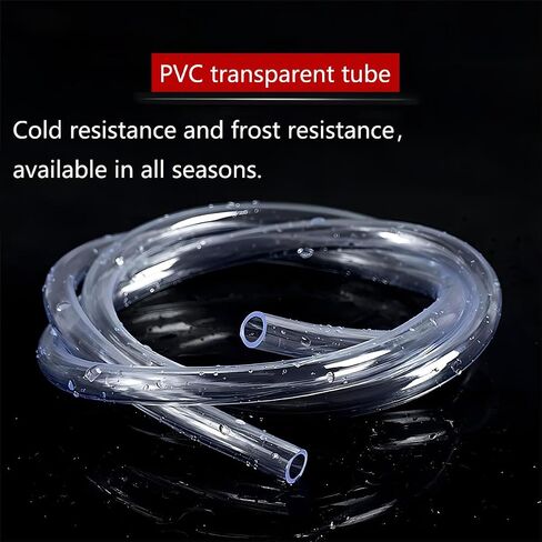 خرطوم PVC، أنبوب PVC مرن، معرف 6 مم × 8 مم OD أنابيب فينيل شفافة، أنابيب أنابيب PVC شفافة لنقل زيت الهواء والماء، 2 متر in Saudi Arabia