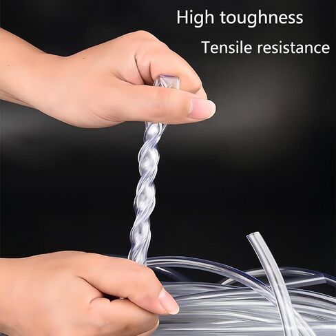 خرطوم PVC، أنبوب PVC مرن، معرف 6 مم × 8 مم OD أنابيب فينيل شفافة، أنابيب أنابيب PVC شفافة لنقل زيت الهواء والماء، 2 متر in Saudi Arabia
