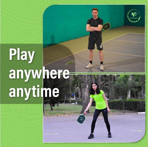 مجموعة مجاديف بيكلبول مكونة من 2 | يتوهج في الظلام مجداف وكرات Pickleball | مضارب كرة المخلل 2 حزمة | USAPA مجموعات كرة المخلل المصنوعة من الألياف الزجاجية | هدايا مجاذيف كرة البيسبول اللطيفة للنساء والرجال in Saudi Arabia