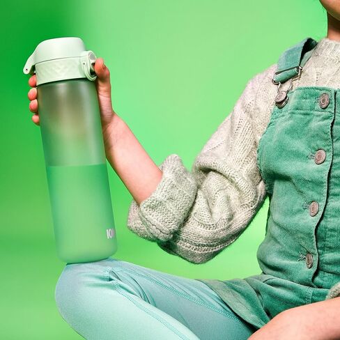 Ion8 Water Bottle, 500 ml/18 oz, Leak Proof, Easy to Open, Secure Lock, Dishwasher Safe, BPA Free, Hygienic Flip Cover, Carry Handle, Fits Cup Holders, Easy Clean, Odor Free, Carbon Neutral in Kuwait
