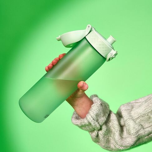 Ion8 Water Bottle, 500 ml/18 oz, Leak Proof, Easy to Open, Secure Lock, Dishwasher Safe, BPA Free, Hygienic Flip Cover, Carry Handle, Fits Cup Holders, Easy Clean, Odor Free, Carbon Neutral in Kuwait