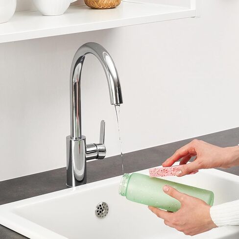 Ion8 Water Bottle, 500 ml/18 oz, Leak Proof, Easy to Open, Secure Lock, Dishwasher Safe, BPA Free, Hygienic Flip Cover, Carry Handle, Fits Cup Holders, Easy Clean, Odor Free, Carbon Neutral in Kuwait