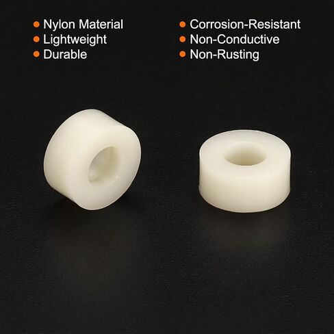 PATIKIL M5 Round Spacer Washer Set, 160 Pack Nylon 5,8,10,12,15,18,20,25mm Length for M5 Screws Block 3D Printer TV Wall Mounting Electrical Outlet, Beige in Saudi Arabia